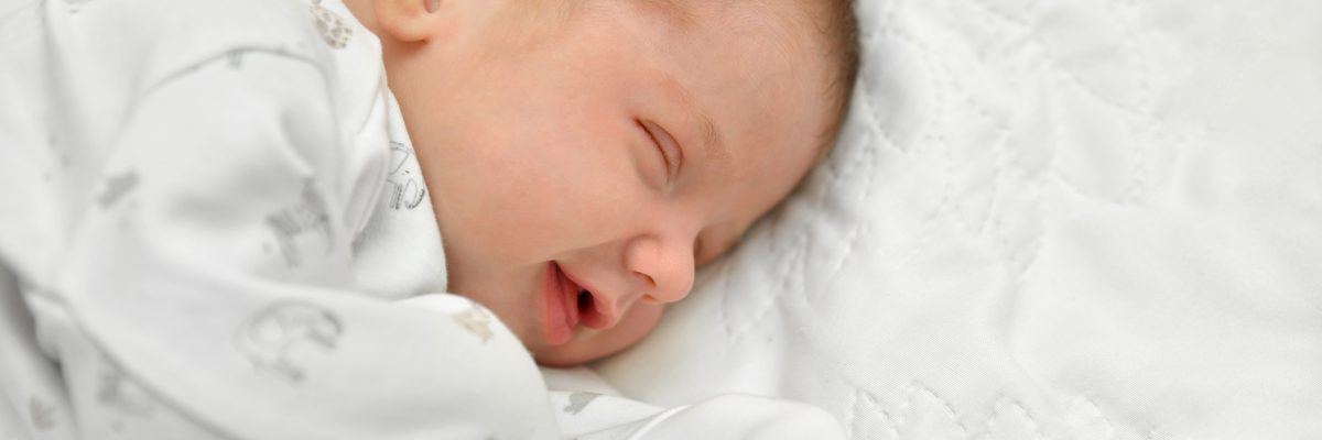 Newborn baby sleep first days in a hospital